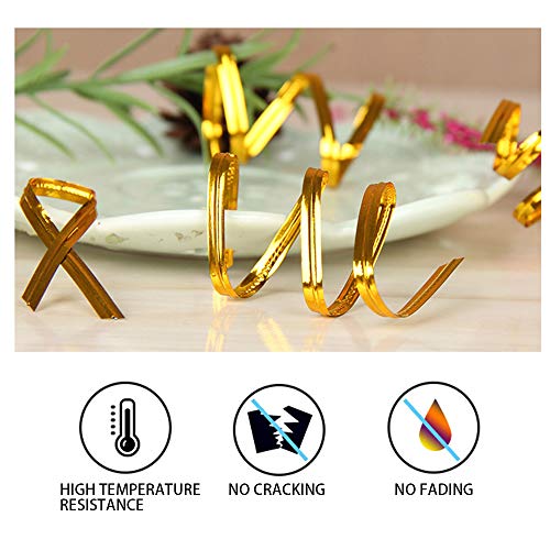 KINDOYO Dorado Torsion de Corbata - 800 Piezas Alambre Decorativo para Bolsa de Dulce Piruleta Caramelo, 15cmx4mm