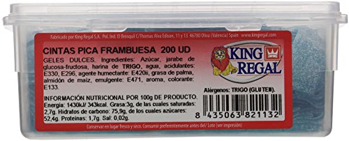 King Regal  Cintas Pica Frambuesa - estuche 70 unidades