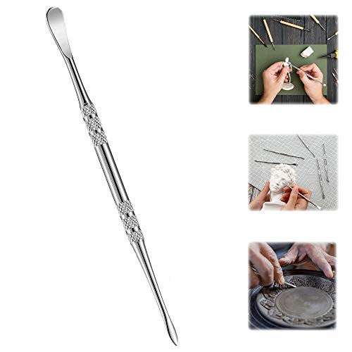 King Style - Juego de herramientas de tallado de cera de acero inoxidable, resistente al agua y antioxidante, con mango antideslizante, para esculpir, detallar, tallar cerámica, detalles