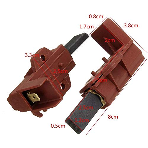 KingLan 2Pcs Cepillo De Carbono del Motor De La Lavadora Y Soporte para Samsung Ariston Indesit Welling