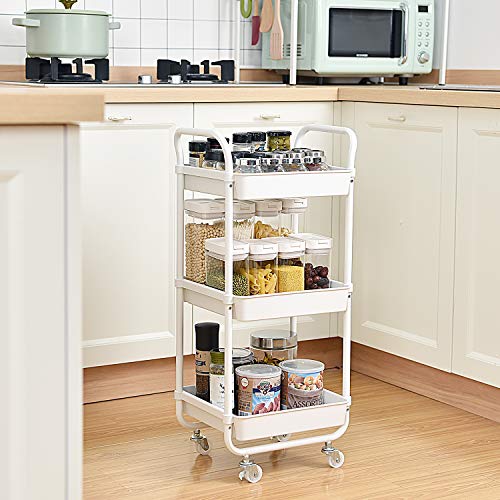 kingrack Carrito de Almacenamiento, Carro de Cocina, Carro de organización con Ruedas, Carro de Utilidad, Carretilla rodante, estantería, Estante de Almacenamiento