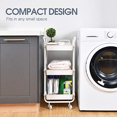 kingrack Carrito de Almacenamiento, Carro de Cocina, Carro de organización con Ruedas, Carro de Utilidad, Carretilla rodante, estantería, Estante de Almacenamiento
