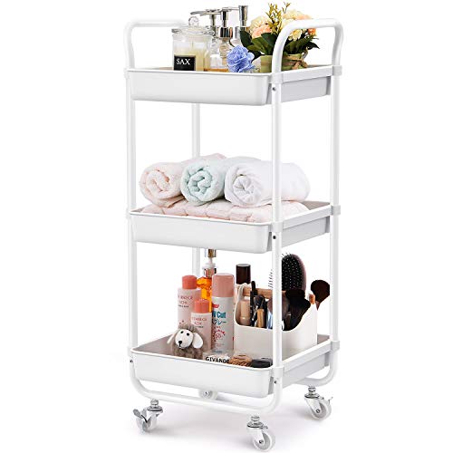 kingrack Carrito de Almacenamiento, Carro de Cocina, Carro de organización con Ruedas, Carro de Utilidad, Carretilla rodante, estantería, Estante de Almacenamiento