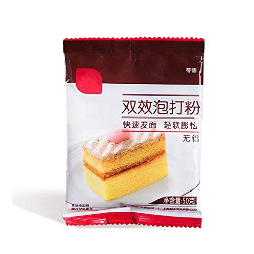 KINTRADE Polvo de Hornear de Doble Efecto sin Aluminio para Hornear Pasteles fermentación de levadura 50g Hornear Pan