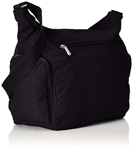 Kipling Gabbie, Bolso bandolera para Mujer, Negro (True Black), 35.5 x 30 x 18.5 cm