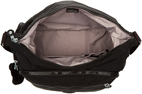 Kipling Gabbie, Bolso bandolera para Mujer, Negro (True Black), 35.5 x 30 x 18.5 cm