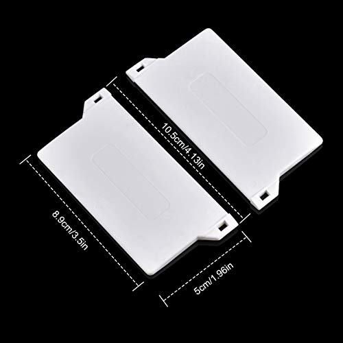Kissral Accesorios para Persianas Verticales, 2 Listones de Pesas(89 mm Lamas de Repuesto), 10 m Cadena para Persianas Verticales, 10 Conectores de Cadena, Accesorios de Plástico para Cortinas, Blanco