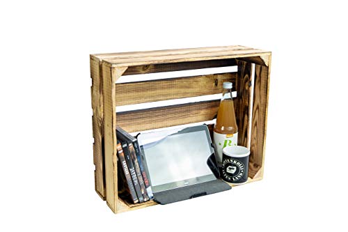 Kistenkolli Altes Land Plano flambeados/flameadas Caja de Frutas Helga ca 60x40x21cm / Cajas de Manzana Cajas de Vino Stiehe Obtener Caja del Estante - Natural, 3 Stück