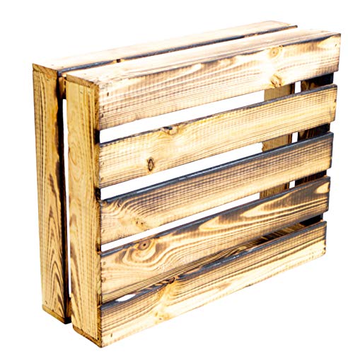 Kistenkolli Altes Land Plano flambeados/flameadas Caja de Frutas Helga ca 60x40x21cm / Cajas de Manzana Cajas de Vino Stiehe Obtener Caja del Estante - Natural, 3 Stück