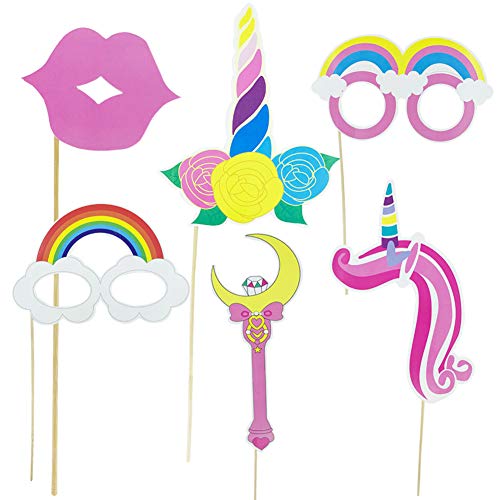 Kit de Artículos para Fiesta Cumpleaños Infantil Unicornio - Vajilla Desechable Rosa,Decoración y Accesorios Completa,148 Piezas - 16 Invitados
