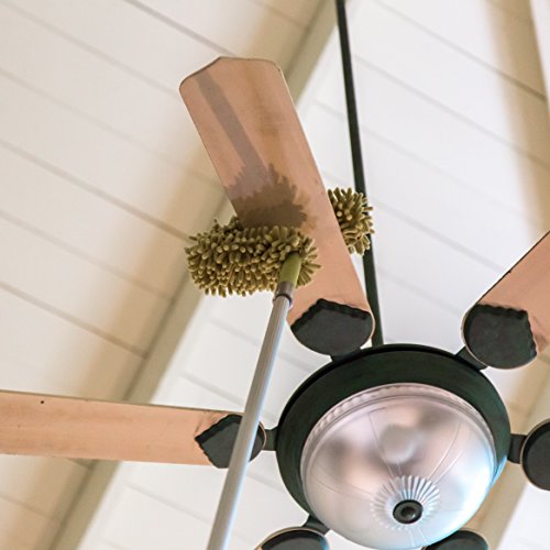 Kit de extracción de polvo DocaPole de 10 metros de alto alcance con mástil de extensión de 2,1 a 9,1 metros // El kit de limpieza incluye 3 adaptadores para el polvo // Plumero de telaraña