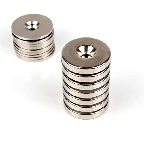 Kit de fijación magnética, imanes de discos para atornillar con sus contrapartes férreas, diámetro de 15 a 50 mm