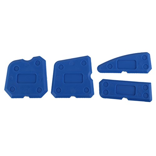 Kit De Herramienta De Calafateo 4pcs Raspador Sellador De Silicona Lechada Removedor Azul