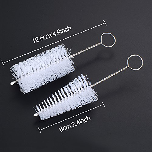 Kit de Limpieza y Cuidado de Trompeta Cepillos de Boquilla de Trompeta Cepillo de Válvula Cepillo Flexible con Paño de Limpieza, 3 Piezas