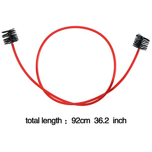 Kit de Limpieza y Cuidado de Trompeta Cepillos de Boquilla de Trompeta Cepillo de Válvula Cepillo Flexible con Paño de Limpieza, 3 Piezas