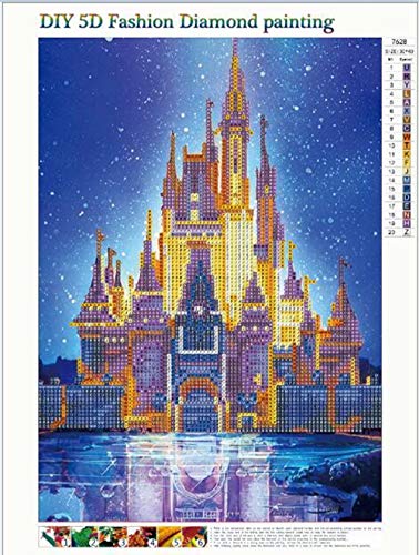 Kit de pintura de diamantes 5D, bordado de cristal de iglesia europea, para manualidades, decoración de pared, 30 x 40 cm