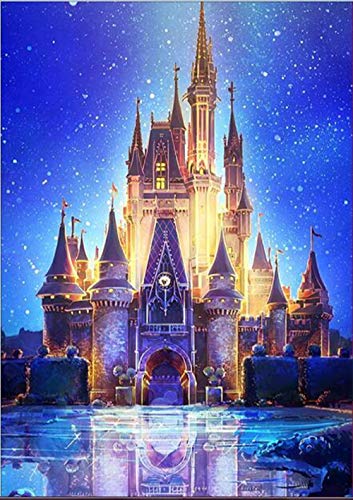 Kit de pintura de diamantes 5D, bordado de cristal de iglesia europea, para manualidades, decoración de pared, 30 x 40 cm