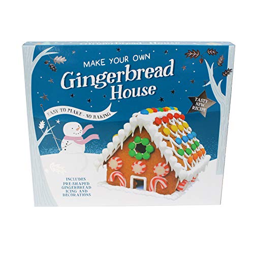 Kit grande para hacer tu propia casa de pan de jengibre de Navidad, fácil de hacer, sin hornear, incluye pan de jengibre preformado, glaseado y decoraciones. Diversión navideña para toda la familia.