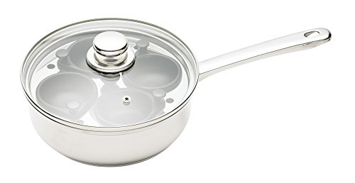 Kitchen Craft Clearview - Cazo de Acero Inoxidable para escalfar Huevos (4 Huecos)