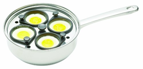 Kitchen Craft Clearview - Cazo de Acero Inoxidable para escalfar Huevos (4 Huecos)