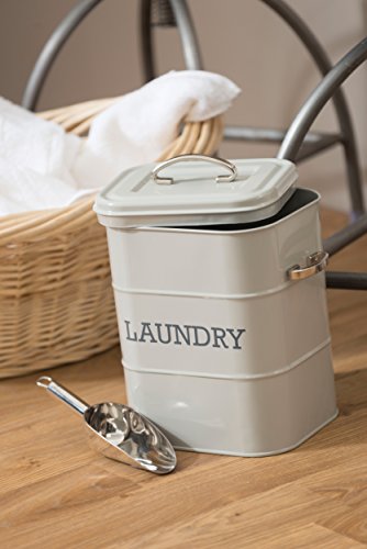 Kitchen Craft Living Nostalgia - Lata para detergente (27 cm), Color Gris