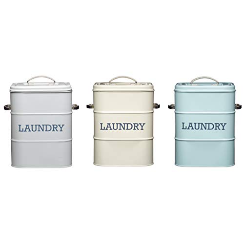Kitchen Craft Living Nostalgia - Lata para detergente (27 cm), Color Gris