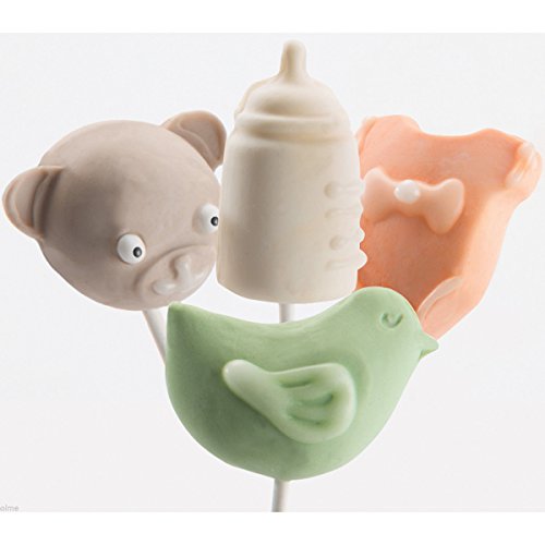 Kitchen Craft Sweetly Does It - Molde de Silicona con Dos Caras Tipo Campana para Cake Pops, Tema recién Nacido