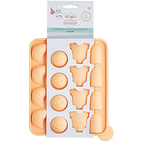 Kitchen Craft Sweetly Does It - Molde de Silicona con Dos Caras Tipo Campana para Cake Pops, Tema recién Nacido