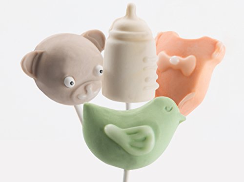 Kitchen Craft Sweetly Does It - Molde de Silicona con Dos Caras Tipo Campana para Cake Pops, Tema recién Nacido