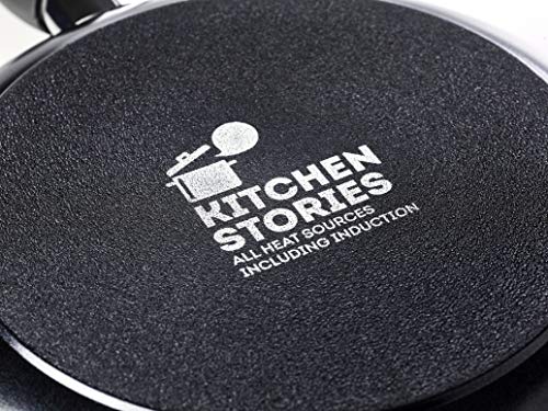 Kitchen Stories CC002618-001 Searsmart Nonstick Frying Pan, Black, Induction Compatible, Oven Safe, 20 cm