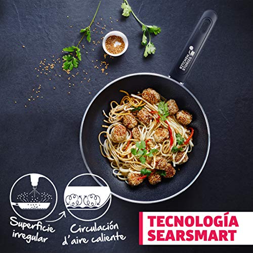 Kitchen Stories CC002618-001 Searsmart Nonstick Frying Pan, Black, Induction Compatible, Oven Safe, 20 cm