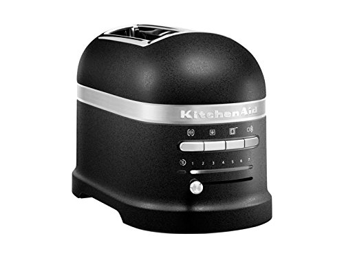 KitchenAid 5KMT2204EBK - Tostador (2 rebanada(s), Negro, Aluminio, De plástico, Acero, Botones, 1250 W, 220-240 V)
