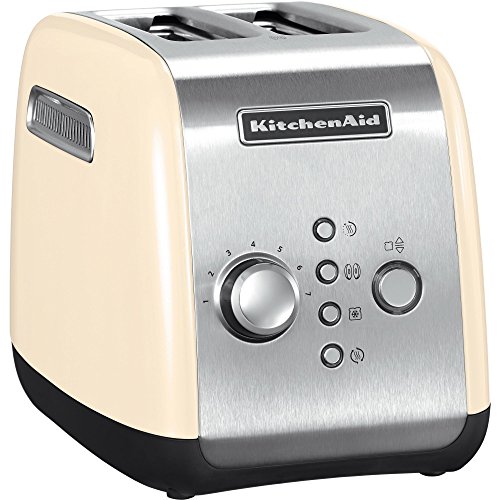 Kitchenaid 5KMT221EAC - Tostadora, color plateado y crema