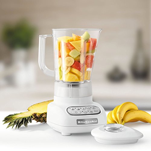 Kitchenaid 5KSB5553EWH - Licuadora, color blanco y transparente