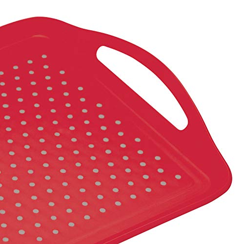 Kitchencraft Colourworks – Bandeja para servir (antideslizante, rojo, 28,5 x 41 cm