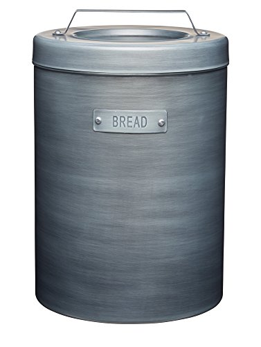 Kitchencraft Industrial cocina Metal estilo Vintage panera, 23 x 23 x 34,5 cm (9 "x 9" x 13,5 "), hierro, gris, 23,2 x 23,2 x 34,5 cm