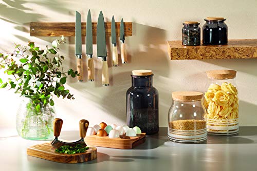 Kitchencraft Natural elementos Ahumado de cristal tarro de almacenamiento de alimentos, Slate azul, grande, 3 L