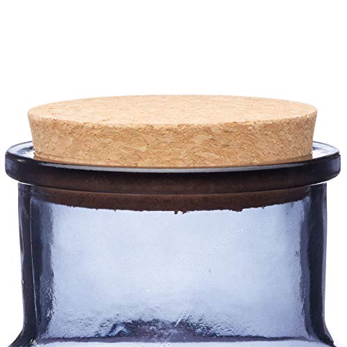 Kitchencraft Natural elementos Ahumado de cristal tarro de almacenamiento de alimentos, Slate azul, grande, 3 L