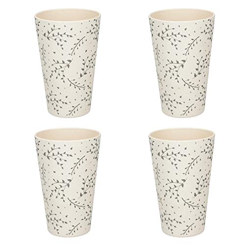 KitchenCraft Natural Elements Juego de vasos de bambú, Fibra