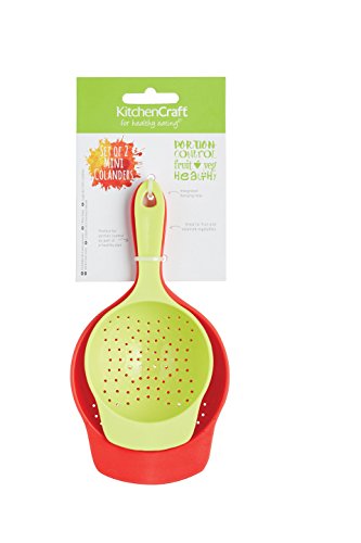 Kitchencraft plástico Mini colador Set – Rojo/Naranja, Juego de 2