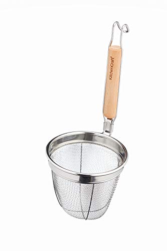 KitchenCraft World of Flavours Colador de fideos con mango, Acero Inoxidable