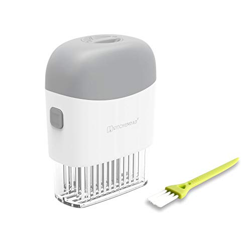 KITCHENDAO 48-Blade Acero Inoxidable Tenderizador de Carne, con Bloqueo de Seguridad - Desmontable para una fácil Limpieza, Apto para lavavajillas, para cocinar a la Carne, Carne de Vaca