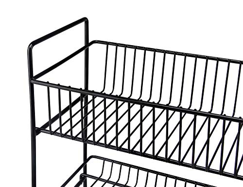 Kitchenista - Estante de almacenamiento para tarros y ollas, color negro