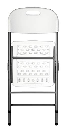 KitGarden - Pack de 4 Sillas Plegables Multifunciónal, Blanco, Folding