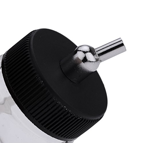 KKmoon 10PZAS Botellas de Vidrio de Aerógrafo Botella(Tarros) de Aerógrafo con Tapa de Ensamblaje del Adaptador del Ángulo 30 ° Utilizando en Aerógrafo de Doble Acción