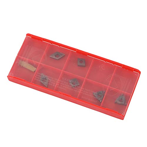 KKmoon 21 UNIDS Herramienta de Torneado,Inserto de Carburo,Cuchillas de Torno Metal,Inserto de Carburo Multifuncional con Llave(TIPO 1)