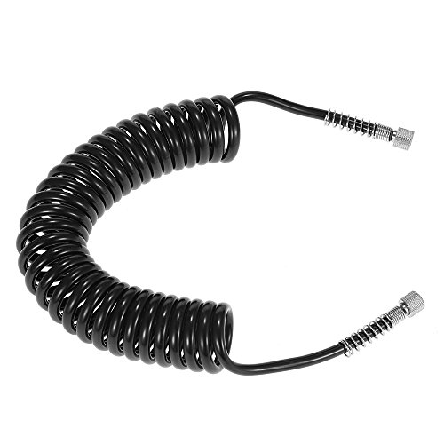 KKmoon 3m profesional (10 ') de la PU de la bobina de primavera manguera de aire del aerógrafo con el estándar de 1/8"accesorios de tamaño en ambos extremos