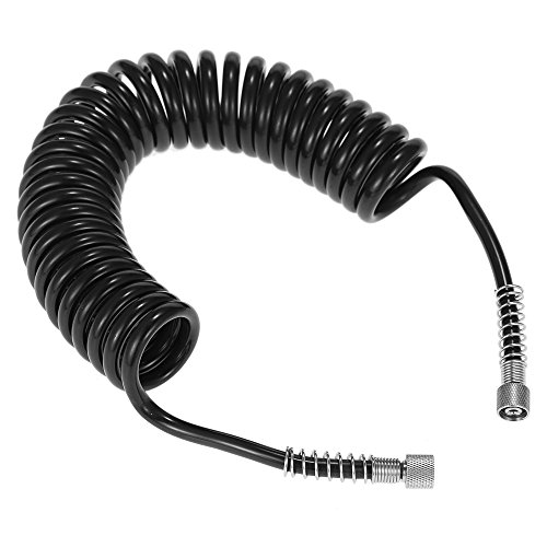 KKmoon 3m profesional (10 ') de la PU de la bobina de primavera manguera de aire del aerógrafo con el estándar de 1/8"accesorios de tamaño en ambos extremos