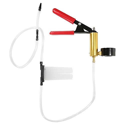 KKmoon 7pcs Profesional de Mano Bomba, 2 en 1 Kit de Probador de Compresión de Presión de Vacío Freno Sangrado Adaptador Probador de Depósito de Líquido