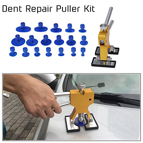 KKmoon Kit de Herramientas para Reparación de Abolladuras Coche - Tirador del Pegamento del Levantador + 18 pestañas